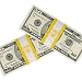 PM Company SecurIT $1000 Kraft Currrency Bands, 1.25 x 7.62 Inches, White/Yellow, 25,000/Carton (55031)