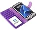 S7 Edge Case, Moze Galaxy S7 Edge Wallet Case [Stand Feature] PU Leather Flip Wallet Case Cover for Samsung Galaxy S7 Edge (purple)