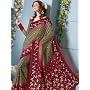 Indian Fashionable Belly Dance Dress Grey Art Silk Saree Sari with Unstitched Blouse