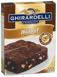 Ghirardelli Chocolate Brownie Mix, Walnut, 12 - 17-Ounce Boxes