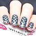 Whats Up Nails - Scales Mermaid Vinyl Stencils for Nail Art Design (1 Sheet, 12 Stencils)