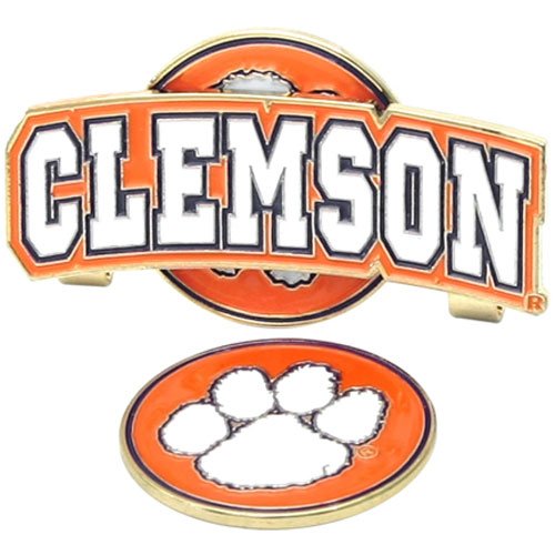 Clemson Tigers Ncaa Hat Clip W/ Golf Ball Marker