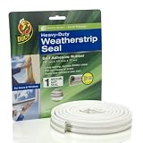 Duck Brand 1297116 Heavy-Duty Self Adhesive Rubber Weatherstrip Seal 3/8-Inchw X 1/4-Inch Thick X 17' Long, 1 Medium Gap
