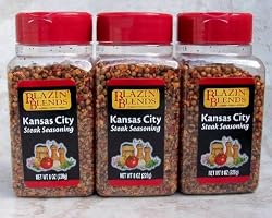 Blazin' Blends Kansas City Steak Seasoning (8 oz each) THREE BOTTLES