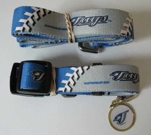 Toronto Blue Jays Pet Accessories Set - Large (6' Leash, Collar, and ID Tag)