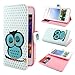 ivencase D79 Owl Design Wallet PU Leather Flip Case Cover for Huawei Ascend G510 U8951 + One