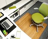 IMAGE OF 47 in x 51 in NATURAL Bamboo Tri-Fold Office Chair Mat