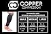 Copper Compression Calf Sleeves - Footless Knee High Compression Therapy & Support Brace for Shin Splints, Varicose Veins, Arthritis, Sprains, Running, Cycling & Fitness - Men & Women - 1 Pair