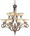 World Imports Lighting 5614-41 San Marino 12-Light Chandelier, Monterrey Beige