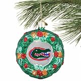NCAA Florida Gators 3.25'' Glass Wreath Ornament