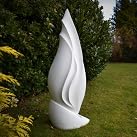 Large Garden Sculptures - White Ignite Contemporary Abstract Art Statue