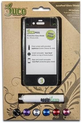 AppleJuce Clear Glass Screen Protection Kit for iPhone 4/4S - Retail Packaging - Clear