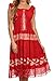 Sakkas Monica Boho Smocked Waist Sleeveless Mid-Length Embroidered Batik Dress