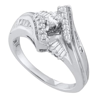 Cheap Girls Jewelry 0.43CTW DIAMOND MARQUISE CENTER BRIDAL RING For Sale