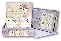 Spring Blossoms - Box Set of 20 Assorted Greeting Cards and Patterned Envelopes