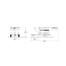 Terex AL4 Heavy-Duty Portable Light Tower,6kW  Generator Powered 4000 Watts of Light