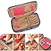 JAVOedge Double Sided Makeup Cosmetic Bag and Jewelry Travel Multi-Function Organizer (Dark Blue)