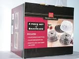 Review Sam's West Cat#52027 / 4 Piece Set of Bakeware : Bavaria Bunt Pan, Rose Bunt Pan, Cake Keeper