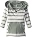L'ovedbaby Unisex-Baby Newborn Organic Hoodie, Seafoam Stripe, 6-9 Months