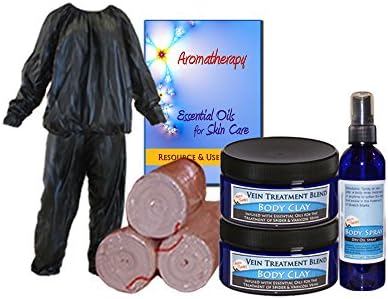 Vein Skincare Treatment Set - Body Wrap Clay infused with Vein Fighting Essential Oils - Huge Closeout Sale!