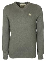 Abercrombie & Fitch Mens Sweater V-Neck Charcoal