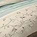 Madison Park - MP10-336 Serene Comforter Reversible Solid Faux Silk Floral Flower Embroidered Pleated Stripes Patchwork Soft Down Alternative Hypoallergenic All Season Bedding-Set, Queen, Blue