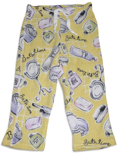 PJ Salvage - Infant Girls Thermal Pant, Yellow (Size 12-18Months)
