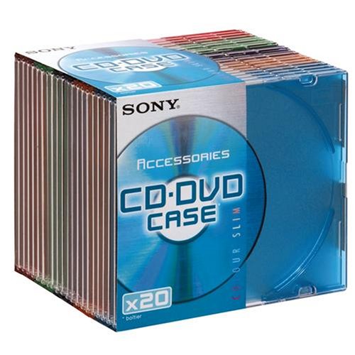 Color Slim Case For Cd/Dvd 20Pk