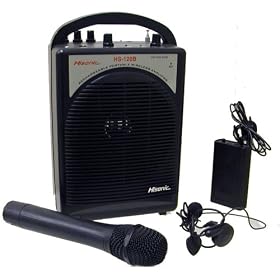 Hisonic HS120B Portable PA System with Wireless Microphones. Color, Black