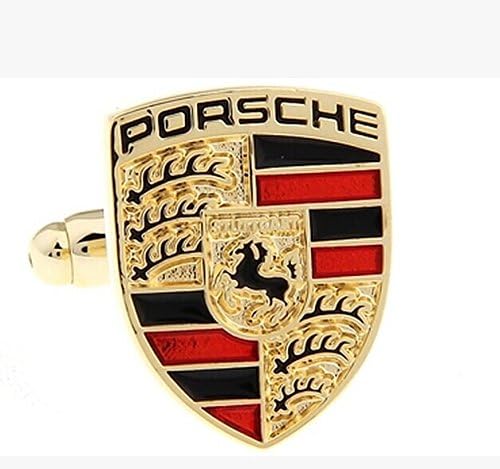 Vehicle-logo Style Men's Shirt Cufflinks 1 Pair Gift Boxed(porsche)