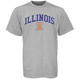 Illinois Fighting Illini Ash Arch Logo T-shirt