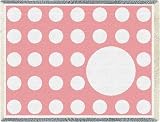 Polka Dot Pink Mini Throw - 48 x 35 Blanket/Throw