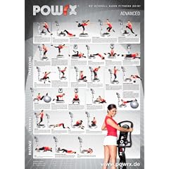 Vibrationstraining �bungsposter Din A0 Advanced Vibrationsplatte Vibration Plate POWRX