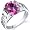 Checkerboard Cut 3.50 carats Pink Sapphire Solitiare Ring in Sterling Silver Rhodium Finish Size 5, Available in Sizes 5 thru 9