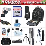 8GB Monster DSLR Accessory Kit For All Nikon, Canon, Sony, Olympus, Pentax DSLR's Includes 8GB High Speed SD Memory Card + Deluxes Case, 57" Tripod, 67" Monopod, LensPen, Backpack Case, Wrist Grip, Shoulder Strap, Mini HDMI Cable, Air Blower + Much More