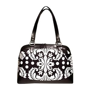 Kailo Chic 17" Laptop Satchel Tote- Damask