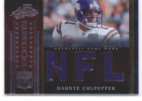 2006 Absolute Memorabilia NFL Icons Materials #21 Daunte Culpepper - Minnesota Vikings (Piece of Authentic Game-Worn Jersey Serial #'d to 50) (Football Cards)