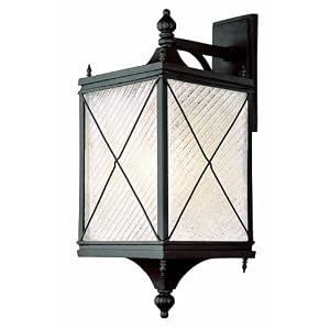 Trans Globe Lighting 5922 BK 26-1 4-Inch 1-Light Outdoor Large Wall Lantern, Black by 