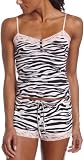 Baby Phat Women's 2Pc Zebra Print Cami Hot Short Set,Zebra Print,Large