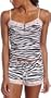 Baby Phat Women's 2Pc Zebra Print Cami Hot Short Set,Zebra Print,Large