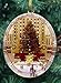Rockefeller Center Skating Rink Christmas Ornament - Christmas in New York Collection, 2.5x3 Inch Double-Sided Metal Plate with Epoxy & Glitter, Gold Hanging Thread, Red Gift Box
