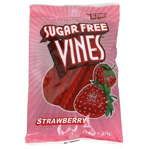 American Licorice Sugar Free Strawberry Twist, 5-Ounce Bags (Pack of 12) by Red Vines