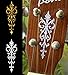 Inlay Stickers for Guitar Headstock - Small Torch (2pcs Set) - White Pearl & Ocher