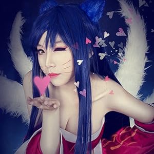 Topbill Fashion Anime Long Straight Ahri Cosplay Wigs