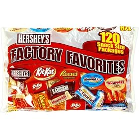 Hershey's Variety Factory Favorites, 120 Snack Size Packages