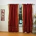 Rust 84-inch Rod Pocket Sheer Sari Curtain Panel (India) - Pair