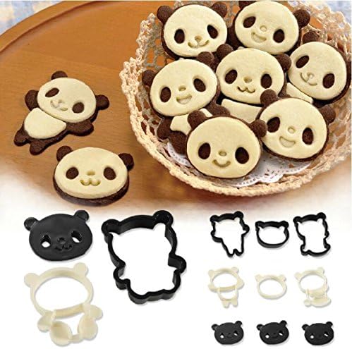 4 pieces / set DIY 3D panda cookie mold cookie cutter biscuit Sandwich mould chocolate mold bakeware cookie pan