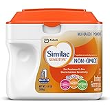 Similac Sensitive Non-GMO Infant Formula, Powder, 22.6 Ounces (Pack of 6)