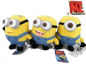 Despicable Me Minion Plush Toy 3D 9 inch Eye Stuffed Animal soft toys set of three