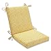 Pillow Perfect Herringbone Egg Yolk Squared Corners Chair Cushion